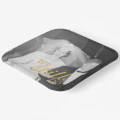 50th Wedding Jubileum Persoonlijke foto Golden Papieren Bordje (Gebogen)