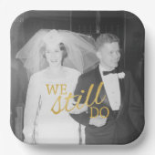 50th Wedding Jubileum Persoonlijke foto Golden Papieren Bordje (Voorkant)