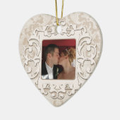 50th Wedding Jubileum Persoonlijke foto Keramisch Ornament (Links)