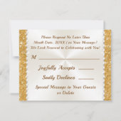 50th Wedding Jubileum, persoonlijke RSVP-kaarten Kaart (Achterkant)