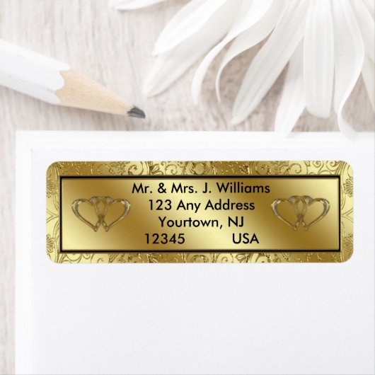 50th Wedding Jubileum Return Address Labels (Insitu)