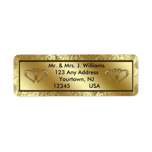 50th Wedding Jubileum Return Address Labels (Voorkant)