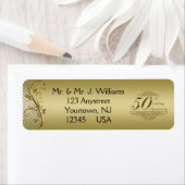 50th Wedding Jubileum Return Address Labels (Insitu)