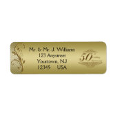 50th Wedding Jubileum Return Address Labels (Voorkant)
