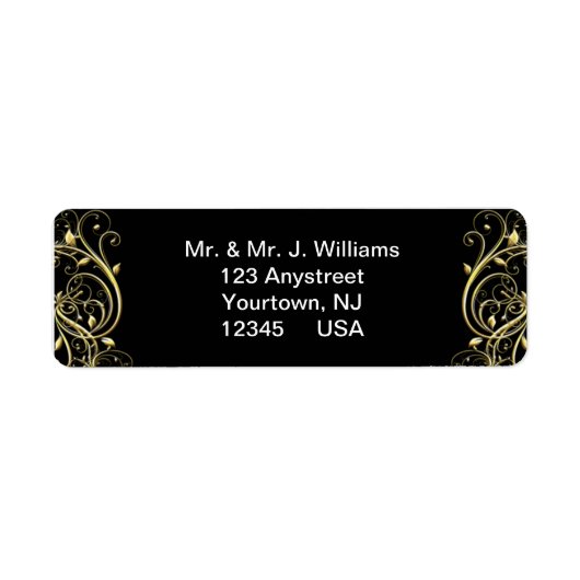 50th Wedding Jubileum Return Address Labels (Voorkant)