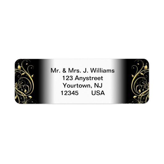 50th Wedding Jubileum Return Address Labels (Voorkant)