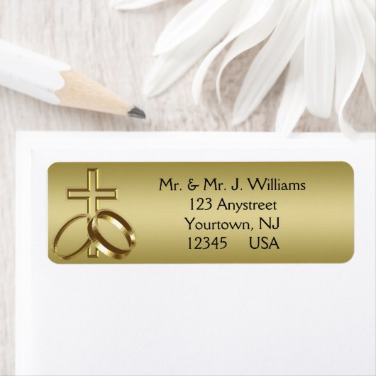 50th Wedding Jubileum Return Address Labels (Insitu)