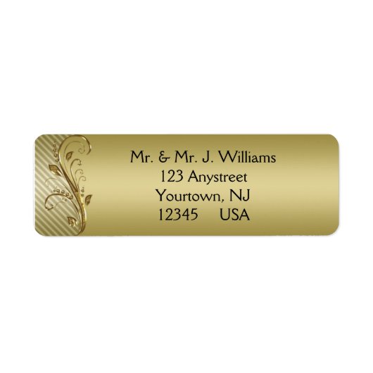 50th Wedding Jubileum Return Address Labels (Voorkant)