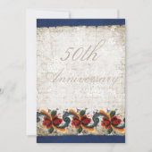 50th Wedding Jubileum Rosemaling Custom Kaart (Voorkant)