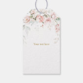 50th Wedding Jubileum Rozen Harten Gift Label Cadeaulabel (Achterkant)