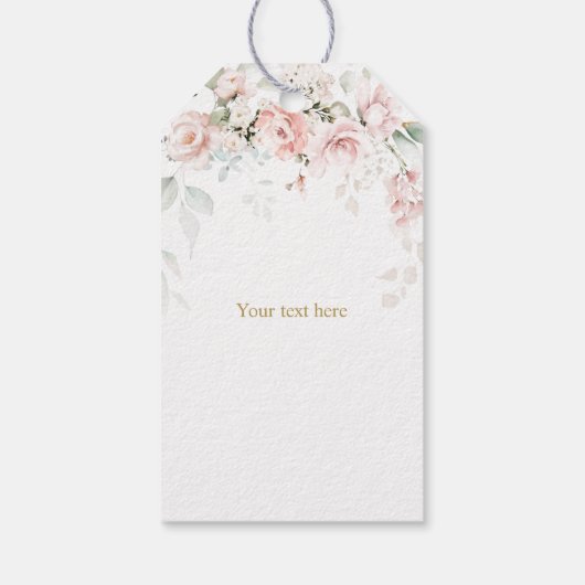 50th Wedding Jubileum Rozen Harten Gift Label Cadeaulabel (Achterkant)