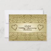 50th Wedding Jubileum RSVP Uitnodiging Kaart (Voorkant)