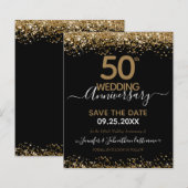 50th Wedding Jubileum Save the Date Budget (Voorkant / Achterkant)