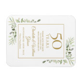 50th Wedding Jubileum Save the Date Greenery Magneet (Horizontaal)