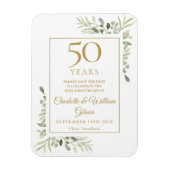 50th Wedding Jubileum Save the Date Greenery Magneet (Verticaal)
