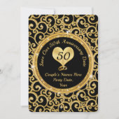 50th Wedding Jubileum sparen de Datumkaarten Kaart (Voorkant)