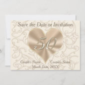 50th Wedding Jubileum sparen de Datumkaarten Save The Date (Voorkant)