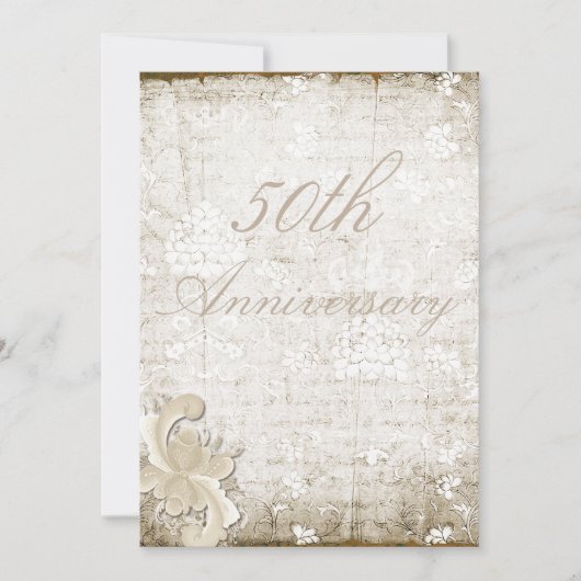 50th Wedding Jubileum Telemark Style Custom Kaart (Voorkant)