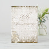 50th Wedding Jubileum Telemark Style Custom Kaart (Staand voorkant)