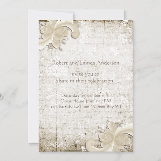 50th Wedding Jubileum Telemark Style Custom Kaart (Achterkant)