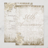 50th Wedding Jubileum Telemark Style Custom Kaart (Voorkant / Achterkant)