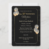 50th Wedding Jubileum Uitnodiging  goud (Achterkant)