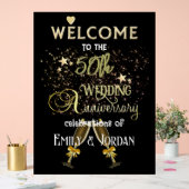50th Wedding Jubileum Welkomstteken Acryl Bord (Huwelijk)