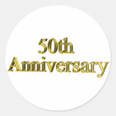 50Thanniversary17T Ronde Sticker (Voorkant)