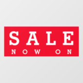 50'x20' Custom Red Sale Nu op Bedrijfsdeur Raamsticker (Vel)