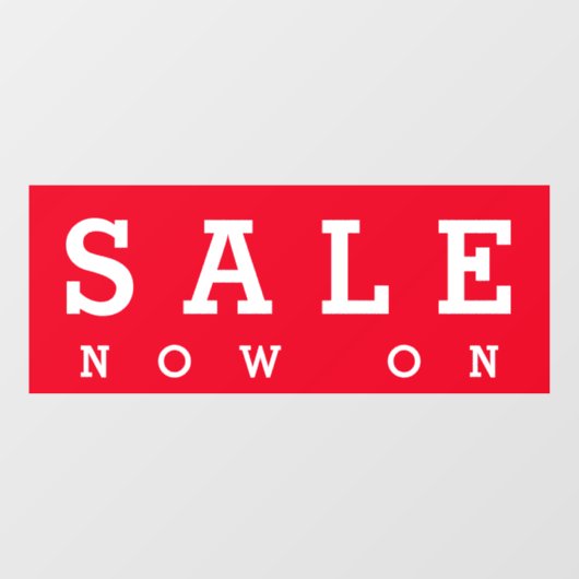 50'x20' Custom Red Sale Nu op Bedrijfsdeur Raamsticker (Vel)