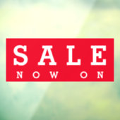 50'x20' Custom Red Sale Nu op Bedrijfsdeur Raamsticker (Vel 3)