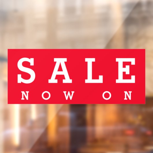 50'x20' Custom Red Sale Nu op Bedrijfsdeur Raamsticker (Vel 2)