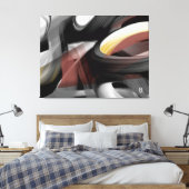 50x38" Trend Abstract Art Black White Powdery Canvas Afdruk (Insitu (Slaapkamer))
