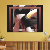 50x38" Trend Abstract Art Black White Powdery Canvas Afdruk (Insitu (Woonkamer))