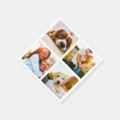 50x Services Napkins 4 Foto Collage Sjabloon Servet (Hoek)