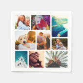 50x Services Napkins 9 Foto Collage Sjabloon Servet (Voorkant)