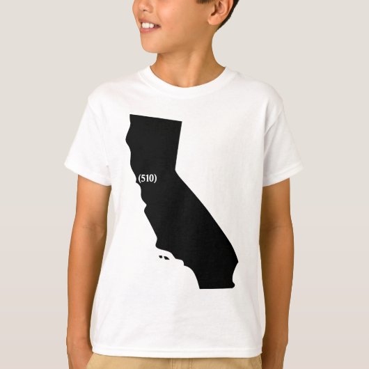 510 Area Code, California, Bay Area T-shirt (Voorkant)
