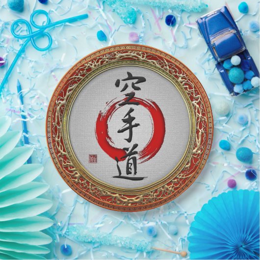 [510] Japanse kalligrafie - Karate-do Papieren Bordje (Feest)