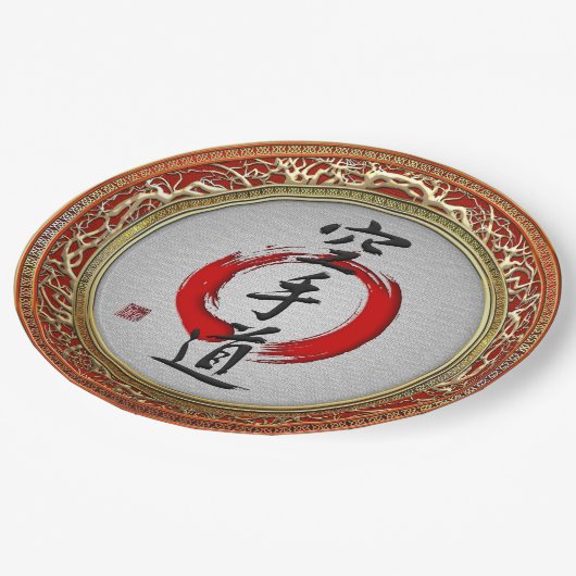 [510] Japanse kalligrafie - Karate-do Papieren Bordje (Gekanteld)