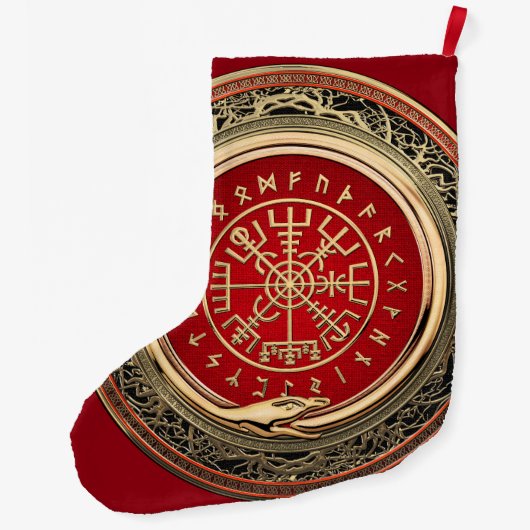 [510] Vegvisir - Viking Gold Magic Runass Grote Kerstsok (Achterkant)