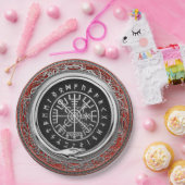 [510] Vegvisir - Viking Silver Magic Runass Papieren Bordje (Feest)