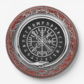 [510] Vegvisir - Viking Silver Magic Runass Papieren Bordje (Voorkant)