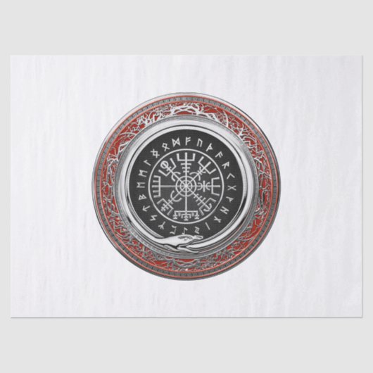 [510] Vegvisir - Viking Silver Magic Runass Tissuepapier (Voorkant)