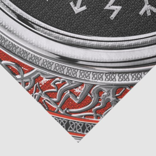 [510] Vegvisir - Viking Silver Magic Runass Tissuepapier (Detail)