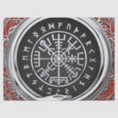 [510] Vegvisir - Viking Silver Magic Runass Tissuepapier (Voorkant)