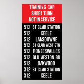 512 ST CLAIR Replica TTC Rollsign Poster (Voorkant)