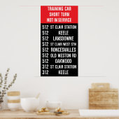 512 ST CLAIR Replica TTC Rollsign Poster (Keuken)