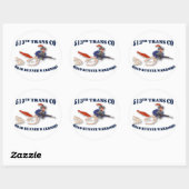 513th Blauw Ronde Sticker (Vel)