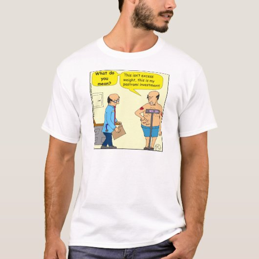 516 cartoon voor belegging in pastrami t-shirt (Voorkant)