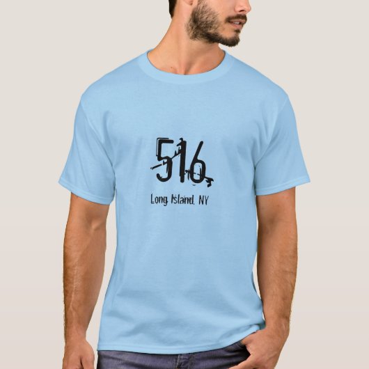 516, Long Island, NY T-shirt (Voorkant)